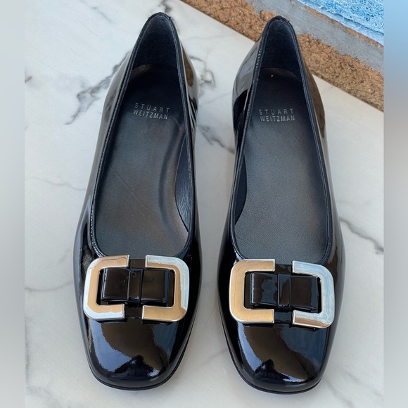 Stuart Weitzman buckled patent leather shoes size 8 - Picture 2 of 12